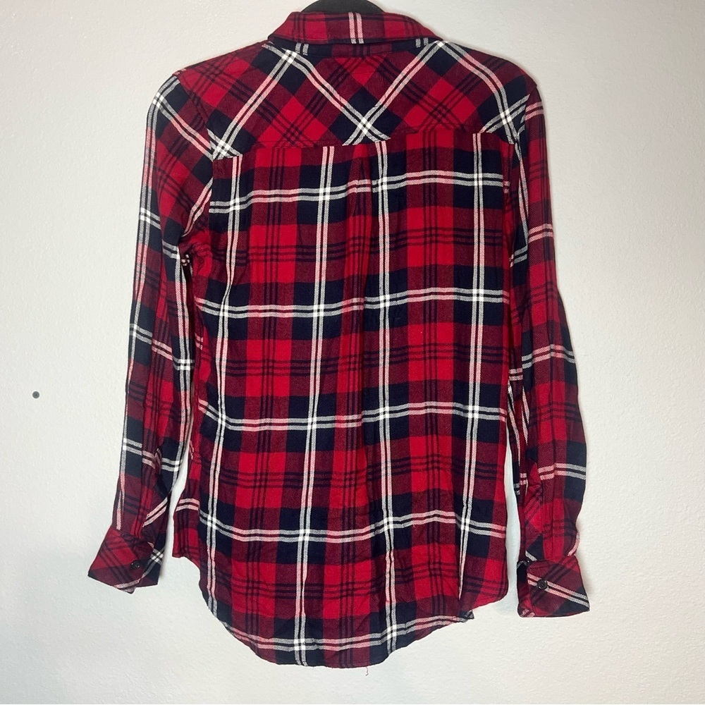 Rails Hunter Plaid Button Up Shirt Cherry Navy White Size XS Soft - Picture 5 of 12